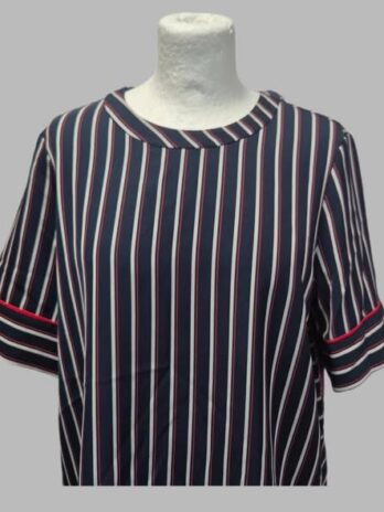 Bluse “ Tommy Hilfiger “ Größe 38 in Dunkelblau/Rot/Weiß gestreift