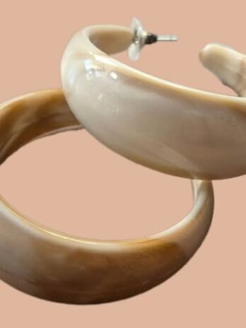 Creolen “ Bijou Brigitte “ in Beige/Hellbraun