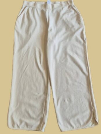 Hose “ Someday “ Größe 42 in Beige elastischer Bund weites Bein 45% Baumwolle