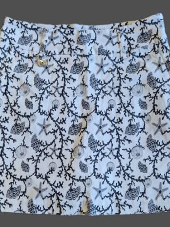 Hosenrock “ Daily Sports “ Größe 36 in Weiß/Schwarz gemustert elastischer Bund 77% Viscose