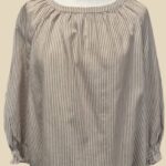 Bluse “ S. Oliver “ Größe 38 in Beige/Mocca gestreift Baumwolle