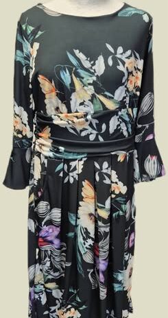 Kleid “ Creation L “ Größe 38 in Grün/Floral/Bunt gemustert