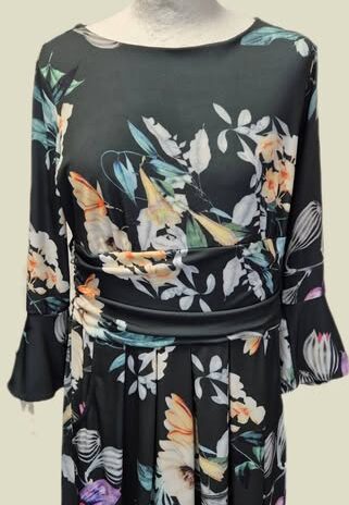 Kleid “ Creation L “ Größe 38 in Grün/Floral/Bunt gemustert