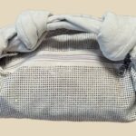 Tasche ( Hobo Bag ) “ Kate Gray “ in Sand/Textil/Steine Breite ca 40cm Höhe ca 20cm
