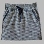 Rock “ Street One “ Größe 38 in Dunkelblau/Weiß gemustert elastischer Bund 21% Viscose