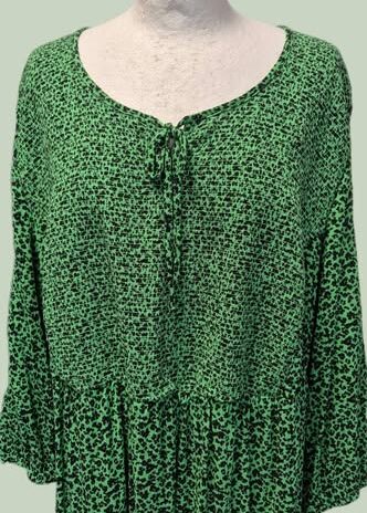 Shirt “ Gerry Weber “ Größe 46 in Grün/Schwarz gemustert Viscose