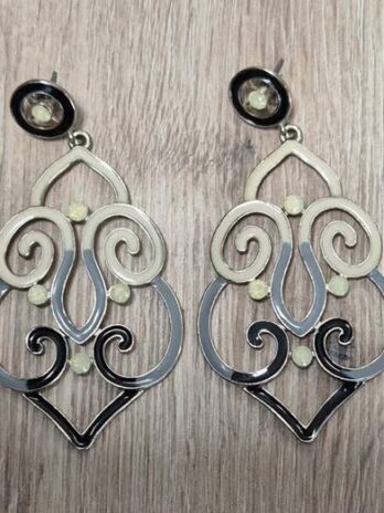 Ohrringe “ Claire`s “ in Beige/Schwarz/Grau