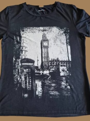 Shirt “ Jones “ Größe 40 in Schwarz/Schlamm/Big Ben 97% Viscose