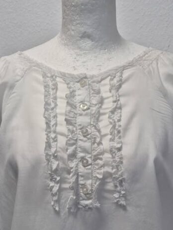 Bluse “ Sisley “ Größe 36/38 in Weiß Baumwolle