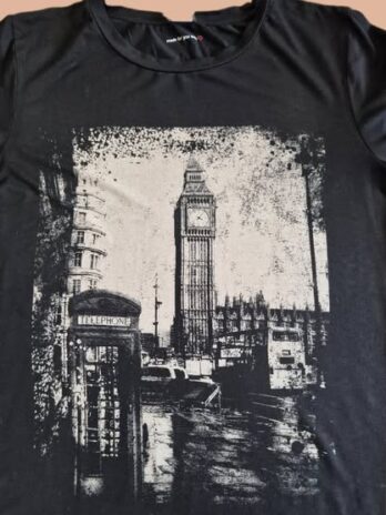 Shirt “ Jones “ Größe 40 in Schwarz/Schlamm/Big Ben 97% Viscose