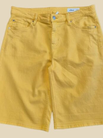 Bermudashort “ S. Oliver “ Größe 40 in Gelb 98% Baumwolle