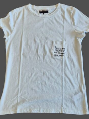 Shirt “ Jones “ Größe 40 in Weiß/Schwarz/Print 100% Baumwolle