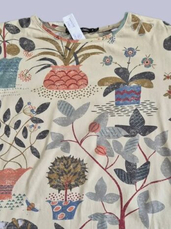 Shirt “ Gudrun Sjöden “ Größe M in Beige/Bunt gemustert 94% Baumwolle