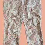 Jeans “ Madeleine “ Größe 46 in Beige/Terracotta gemustert Baumwolle