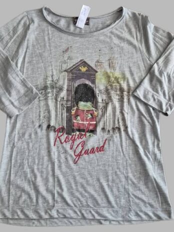 Shirt “ Princess goes Hollywood “ Größe 42 in Hellgrau/Print/Royal Guard 50% Baumwolle 50% Modal