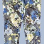 Jeans “ Ulla Popken “ Größe 46 in Blau/Gelb/Grün/Bunt gemustert Baumwolle