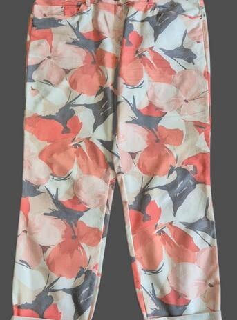 Jeans “ Brax “ Größe 46 in Coralle/Hellgrau/Beige gemustert Baummwolle