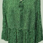 Shirt “ Gerry Weber “ Größe 46 in Grün/Schwarz gemustert Viscose
