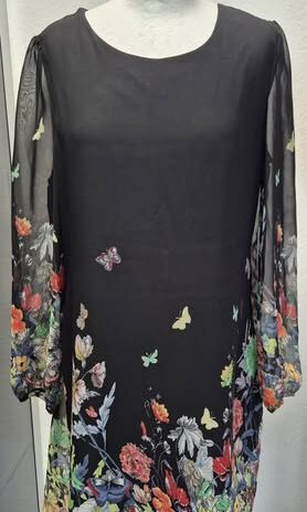 Kleid “ Yumi “ Größe 38 in Schwarz/Bunt/Floral