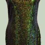 Kleid “ Pik-Ass “ Größe 36/38 in Grün/Pailletten
