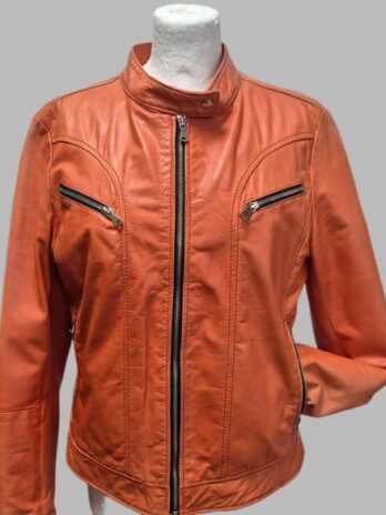 Jacke “ Vera Pelle “ Größe 38 in Terracotta/Leder