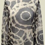 Shirt “ Made in Italy “ Größe 40 in Schwarz/Khakigrün/Batik gemustert