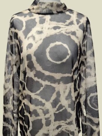 Shirt “ Made in Italy “ Größe 40 in Schwarz/Khakigrün/Batik gemustert