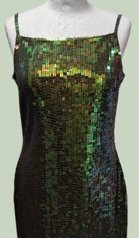 Kleid “ Pik-Ass “ Größe 36/38 in Grün/Pailletten