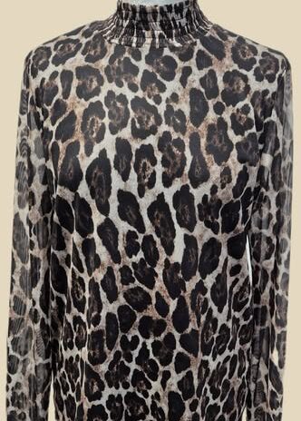 Shirt “ Vila “ Größe 38/40 in Schwarz/Beige/Braun/Animalprint