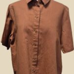 Bluse “ Marc O Polo Denim “ Größe 36/38 in Cognac 53% Leinen 47% Baumwolle