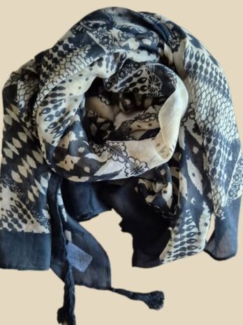 Tuch “ Selection By S. Oliver “ in Camel/Schwarz gemustert