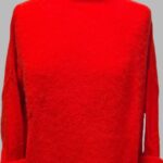 Pulli “ Mary & Yve “ Größe 40/42 in Rot oversized geschnitten 30% Baby-Alpaka
