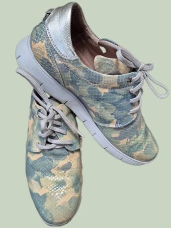 Sneakers “ Hispanitas “ Größe 39 in Khakigrün/Gelb/Leder