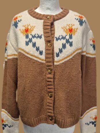 Weste “ Jake*s “ Größe 40 in Cognac/Beige bestickt
