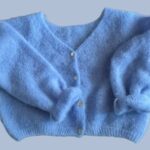 Cardigan “ Americandreams “ Größe 38/40 in Hellblau 76% Mohair 4% Wolle