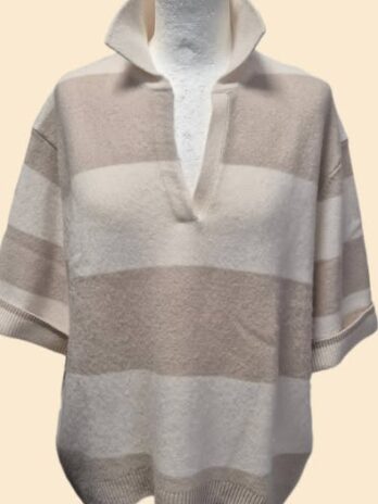 Pulli “ FTC “ Größe 40/42 in Beige/Offwhite gestreift 93% Cashmere