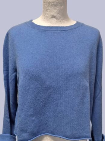 Cropped Pulli “ FTC “ Größe 38 in Aquablau 100% Cashmere