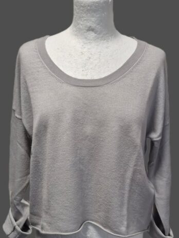 Cropped Pulli “ Allude “ Größe 38 in Hellgrau 60% Baumwolle 40% Cashmere