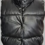 Steppgilet “ Made in Italy “ Größe 38/40 in Schwarz/Kunstleder