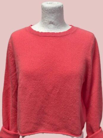 Cropped Pulli “ FTC “ Größe 38 in Coralle 100% Cashmere