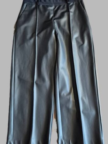 Hose “ MAC “ Größe 40 in Schwarz/Kunstleder elastischer Bund weites Bein
