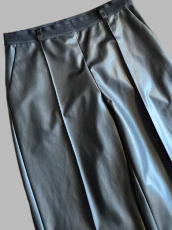 Hose “ MAC “ Größe 40 in Schwarz/Kunstleder elastischer Bund weites Bein
