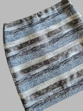 Rock “ Comma “ Größe 36 in Hellblau/Dunkelblau/Offwhite/Grau gestreift 9% Wolle