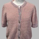 Weste “ Rich & Royal “ Größe 36 in Altrosa/Pink/Hellblau/Lurex gestreift