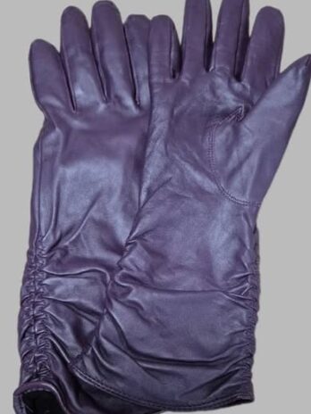 Handschuhe “ Made in Italy “ Größe 7,5 in Lila/Leder NEU!