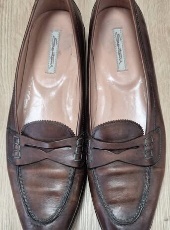 Loafers “ Santoni “ Größe 38 in Dunkelbraun/Leder