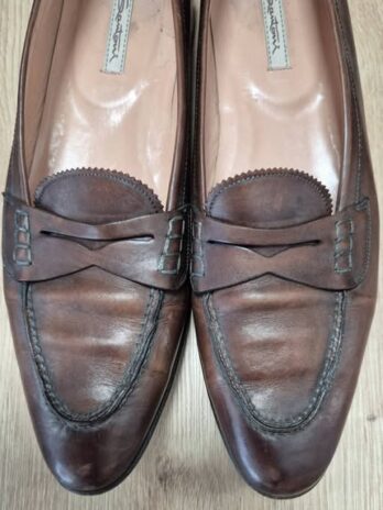 Loafers “ Santoni “ Größe 38 in Dunkelbraun/Leder