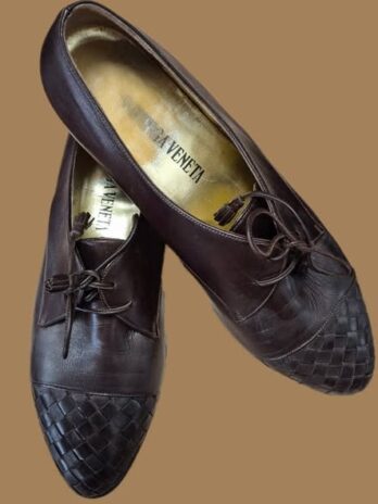 Schnürschuhe “ Bottega Veneta “ Größe 38 in Dunkelbraun/Leder (klein geschnitten)
