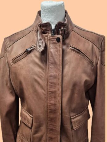 Jacke “ Bay Side “ Größe 36 in Cognac/Leder