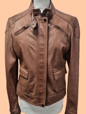 Jacke “ Bay Side “ Größe 36 in Cognac/Leder